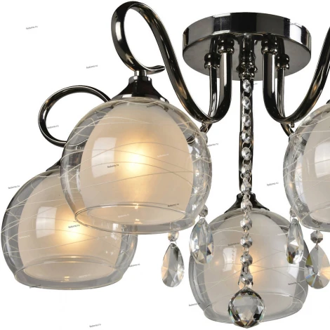 Потолочная люстра IDLamp Merinella 877/5PF-Darkchrome