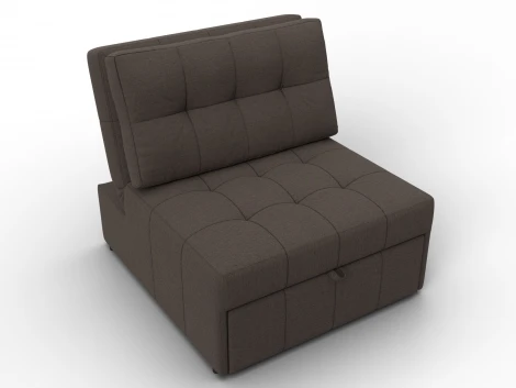 Кресло-кровать Лига-107 (80) (ЛДСП,Брус,Фанера,Рогожка/Коричневый) Лига Диванов 134891