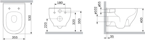 Унитаз подвесной AM.PM Like C801701SC FlashClean с микролифтом