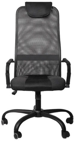 Кресло King Style Bels Мастер (Master) Высокий GTPNrBL11 (черный металл) (без pu-вст., с резинк.) W01/T01 (ткань-сетка / ткань TW черный)