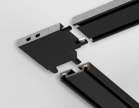Коннектор угловой для накладного шинопровода Magnetic Ultra Slim Ambrella Track System GV1116