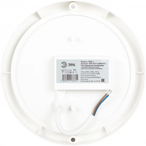 Потолочный светильник светодиодный с датчиком движения ЭРА SPB-2 SPB-201-4-65K-012
