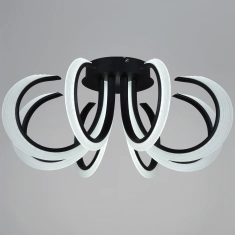 Потолочная люстра светодиодная с пультом и ночным режимом Reluce 74390-0.3-08S black (Умный дом) (220V)