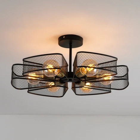 Потолочная люстра на штанге Arte Lamp Maasym A7044PL-6BK (220V, круглые)