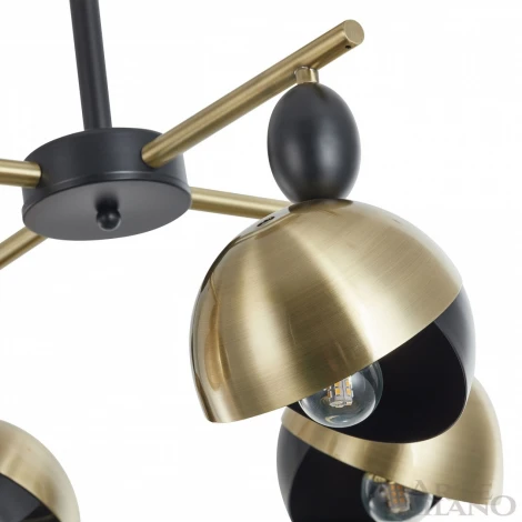Потолочная люстра на штанге Arte Milano 271307/4 BK/GD (220V, шарики)