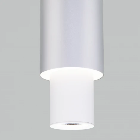 Подвесной светильник Eurosvet Bento 50204/1 LED белый/матовое серебро (220V, на проводе, круглые)