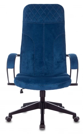 Кресло руководителя Бюрократ CH-608Fabric темно-синий Velvet 29 крестовина пластик