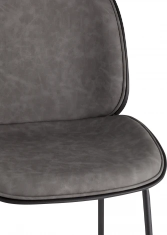Стул барный Beetle PU со спинкой серый 2 шт Stool Group (арт.УТ000038313)