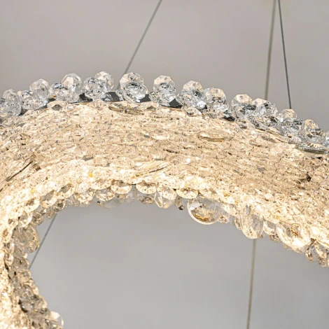 Подвесной светильник светодиодный хрустальный с пультом с регулировкой цветовой температуры и яркости Modelux MODESTYLE MS.5004.800 CR