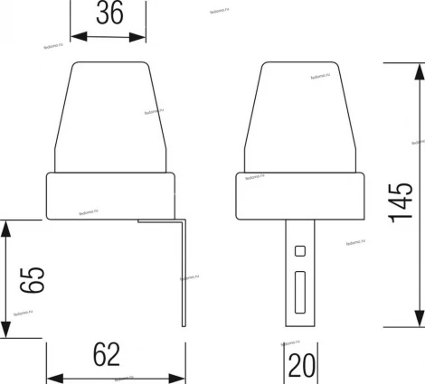 Датчик освещенности накладной Horoz Flex, белый, 1200W, IP44