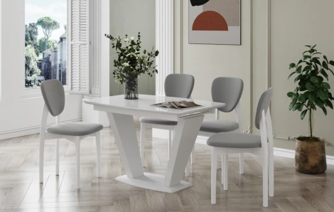 Стул деревянный Woodville Вакимо ткань tenerife silver / белый арт.615247