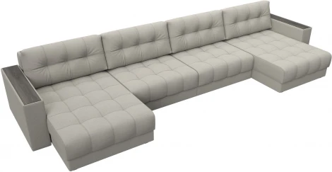 Диван П-образный с декором Лига-049 НПБ Лонг Лига Диванов (Рогожка) арт.128552