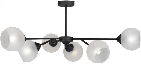 Потолочная люстра на штанге Vitaluce V3791-1/6PL, 6xE27 макс. 40Вт V3791-1/6PL (220V, шарики, молекулы)