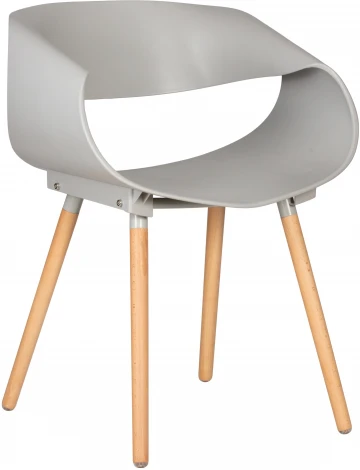 Стул обеденный DOBRIN ALIEN (ножки светлый бук, цвет светло-серый (GR-01))