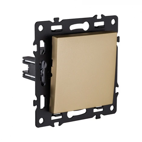 Выключатель 1-клавишный перекрестный 10А/250В золотой Kollinger Asthetik AS-003GD