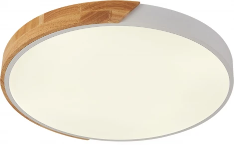 Потолочный светильник круглый светодиодный Natali Kovaltseva Scandinavian LED LAMPS 81182 с пультом ДУ, моб. приложением 140W, белый, LED (регулировка яркости, 220V, круглые)