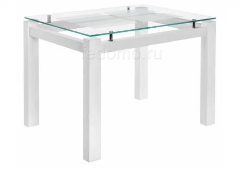Стеклянный стол Woodville Бран белое дерево 462098