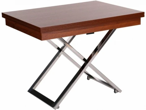 Стол-трансформер Левмар Cross D44/S79 миланский орех/ опоры нерж.сталь