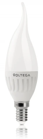 Лампочка светодиодная E14 6 Вт 620 lm 4000K нейтральное белое свечение Voltega Ceramics 4691