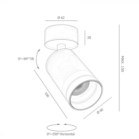 Спот White RAUMBERG Air AirDWh (220V, круглые)