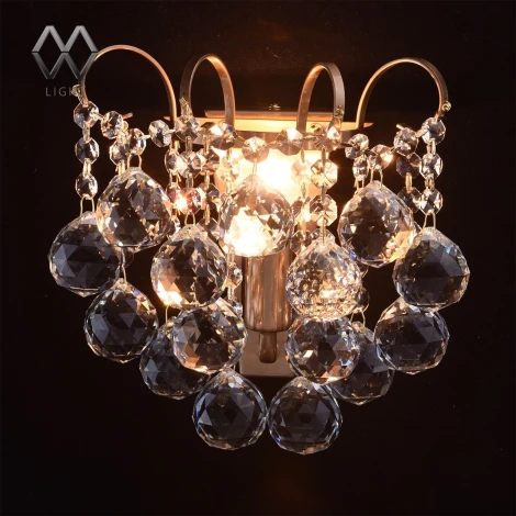 Бра MW-Light Жемчуг 232028201 (220V, хрусталь, подвески, шарики)
