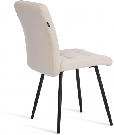 Стул обеденный Medeo Tetchair (Флок/Молочный,Черный) арт.24648