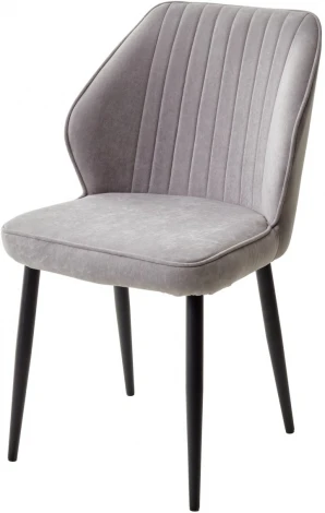 Стул VENA, цвет B22 Серый, велюр / черный каркас