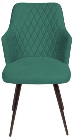 Стул поворотный на 90 градусов Top Concept, функция возврата, антишум Hunt ромб, бархат зеленый 19 / черный конус