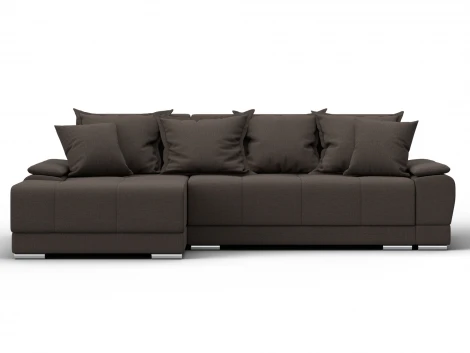 Диван угловой Лига-119 угол левый (ДСП,Брус,Фанера,ЛДС,Рогожка/Коричневый) Лига Диванов 137085L