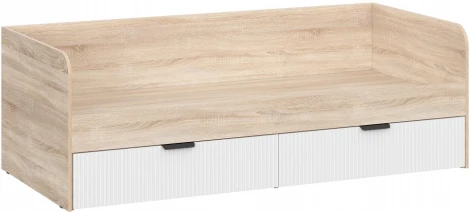 Кровать Woodville Стокгольм КРД03-90 90х200 дуб сонома / line софт пломбир