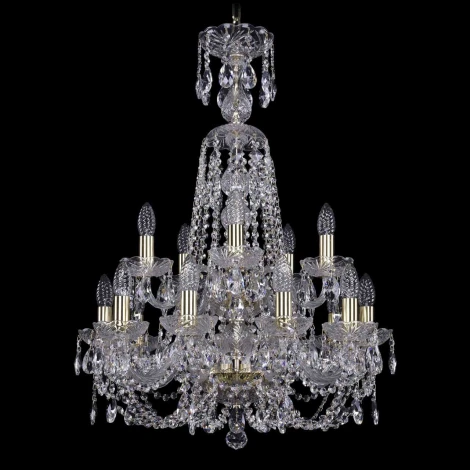 Подвесная люстра Bohemia 1406 1406/10+5/195/XL-80/2d/G