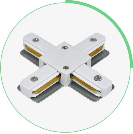 Коннектор X-образный для накладного однофазного шинопровода Hesby Lighting Skylite HSBL_0032 (220V)