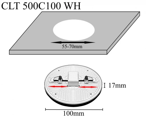 Встраиваемый точечный светильник Crystal Lux CLT 500 500C100 WH (LED, 220V, круглые)