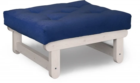 Пуф Arsko Сламбер беленый дуб синий вельвет