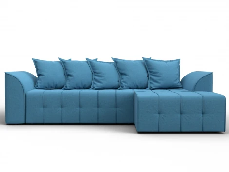 Диван угловой Лига-113 угол правый (ДСП,Рогожка/Голубой) Лига Диванов 136705