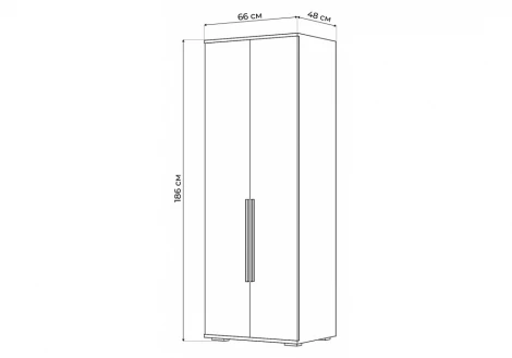 Шкаф Филеста 2-ств. Белый 664899