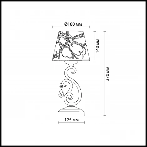 Интерьерная настольная лампа Odeon Light Lika 2275/1T