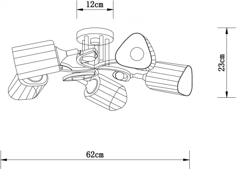 Потолочная люстра Arte Lamp Glamore A5076PL-5BK