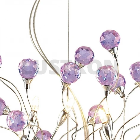 Подвесная люстра N-Light MD2295 MD2295/24 chrome + purple crystal