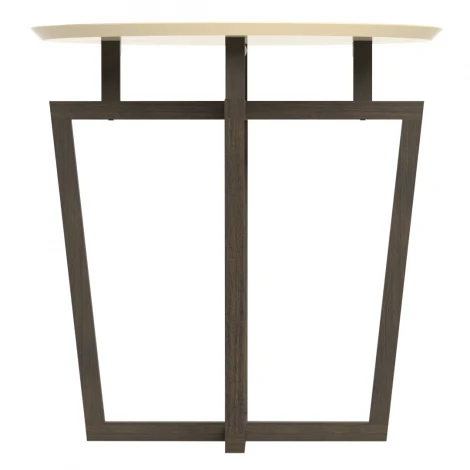 Стол журнальный Рилле 440 эмаль бежевый/темный кофе Mebelik 000783