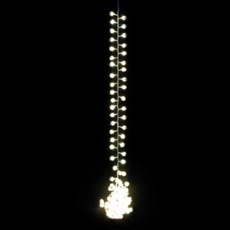 Гирлянда "Снежные Шарики" 2м Белая 24В, 128LED, Провод Белый ПВХ, IP20