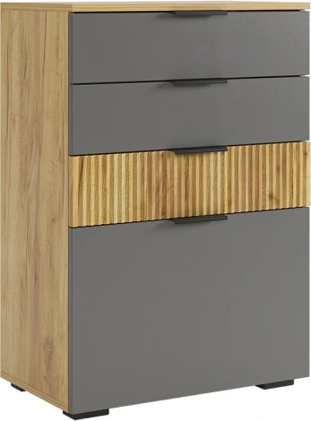 Прихожая "Бери К7", цвет дуб крафт золотой/графит Mebelson (арт.ПК07Бери.2564)