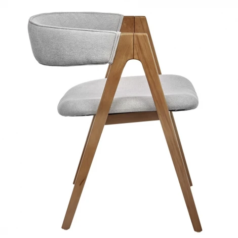 Стул Alan серый букле с ножками цвета орех Bradex Home арт.RF 0819