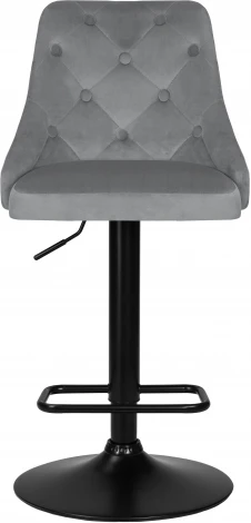 Стул барный DOBRIN JOSEPH BLACK (серый велюр (MJ9-75)) 5021_BlackBase-LM BLACK, цвет сиденья серый (MJ9-75), основания черный