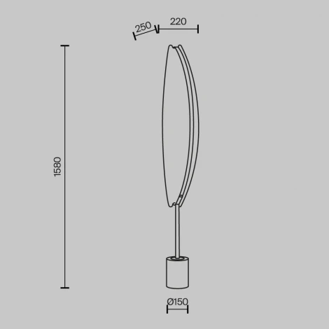 Торшер Maytoni Breeze MOD281FL-L33BS3K (LED, 220V, выключатель)