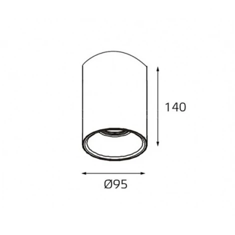 Накладной точечный светильник Megalight Mg-31 3160 alu/black (220V, круглые)