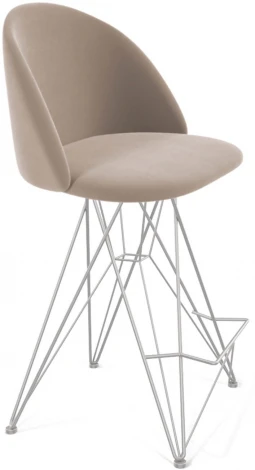 Стул полубарный Sheffilton SHT-ST35/S66-1 латте/хром лак