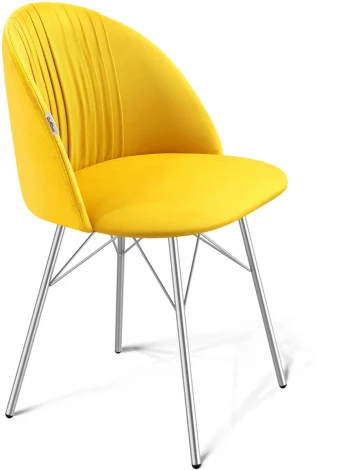 Стул SHT-ST35-1/S64 имперский желтый/хром лак от фабрики Sheffilton