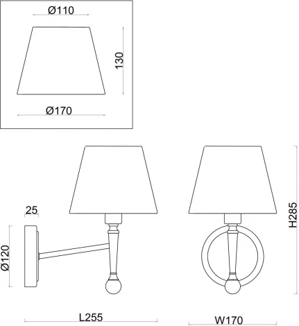 Бра Freya Rosemary FR5190WL-01BS (220V)