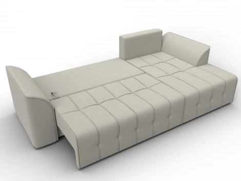 Диван угловой Лига-113 угол правый (ДСП,Рогожка/Бежевый) Лига Диванов 136702